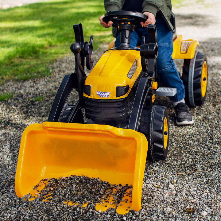 WOOPIE Ogromny Traktor Na Pedały Spychacz Żółty