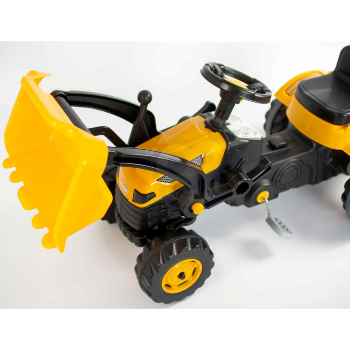 WOOPIE Ogromny Traktor Na Pedały Spychacz Żółty