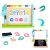 TOOKY TOY Large Wooden Double-Sided Magnetic + Chalk Board