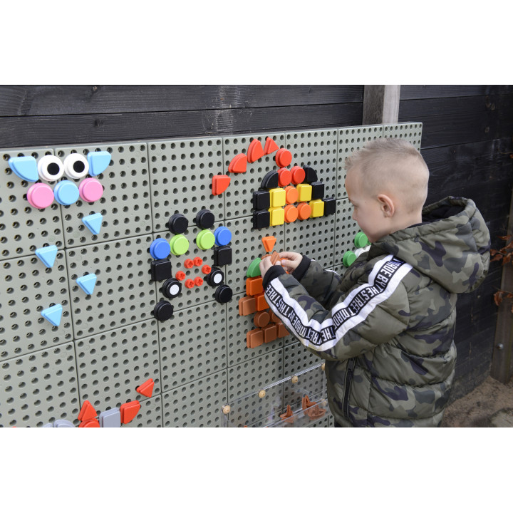 MASTERKIDZ Set of 64 Geometric Shaped Pegs for STEM Boards