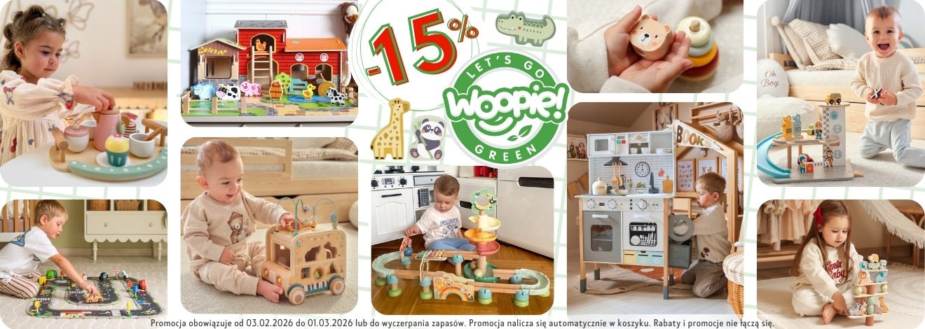 Zabawki drewniane Woopie Green -15%!