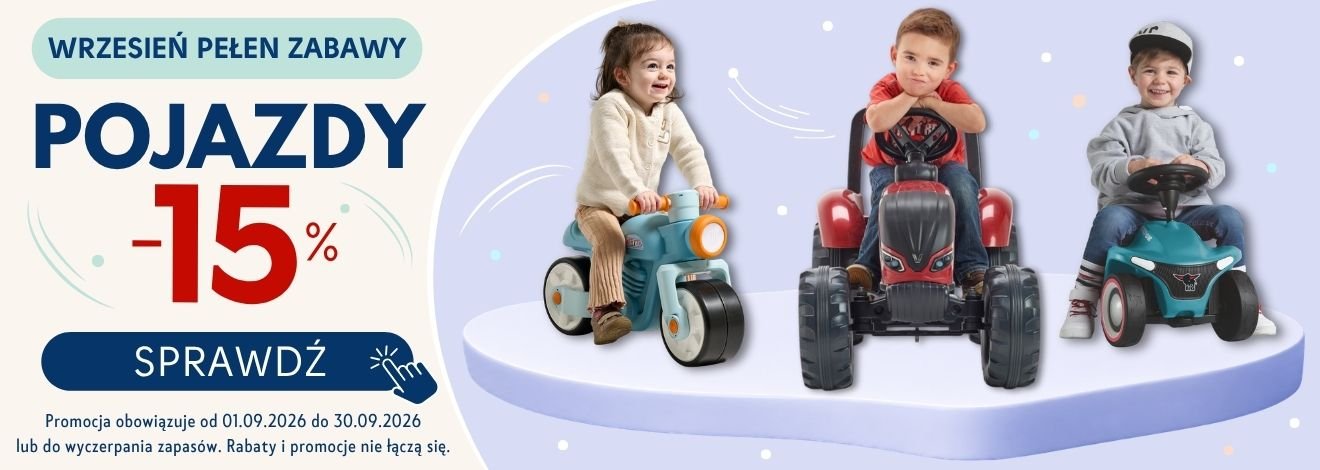 -15% Cała kategoria Rowerki i Pojazdy